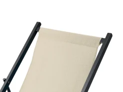 Klap dækstol LOCRI II Metal Beige