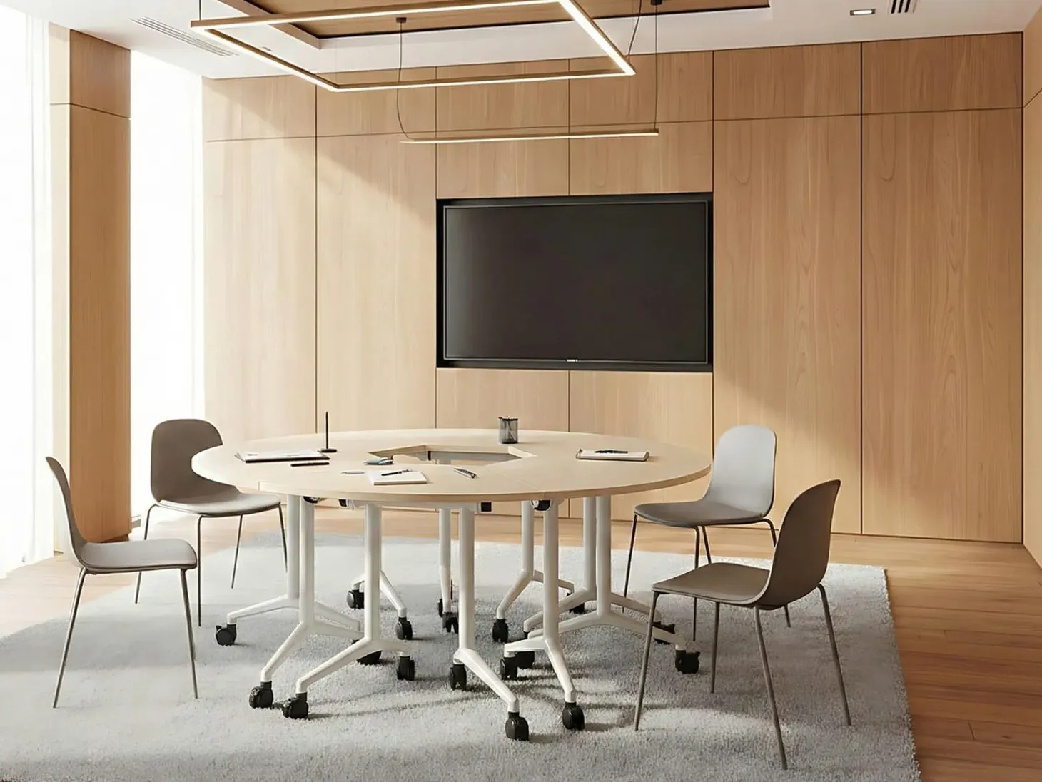 Klap hjørneskrivebords-modul CAVI Lysebrun 90 cm 64 cm