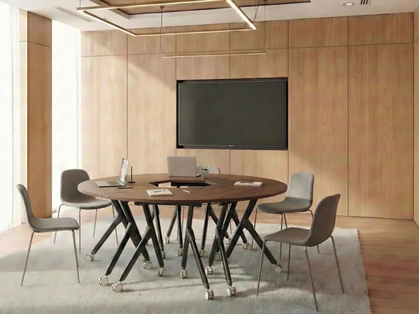Klap hjørneskrivebords-modul BENDI Mørkebrun 90 cm 64 cm
