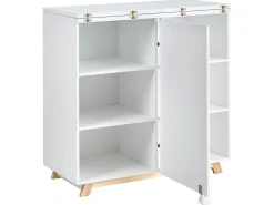 Kommode med skrivebordsfunktion FLOMOT Hvid 80 cm 40/80 cm Foldbar