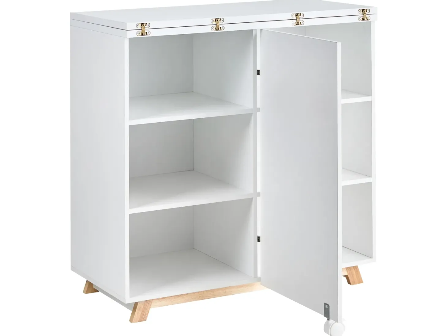 Kommode med skrivebordsfunktion FLOMOT Hvid 80 cm 40/80 cm Foldbar