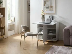 Kommode med skrivebordsfunktion FLOMOT Hvid 80 cm 40/80 cm Foldbar