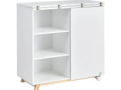 Kommode med skrivebordsfunktion FLOMOT Hvid 80 cm 40/80 cm Foldbar