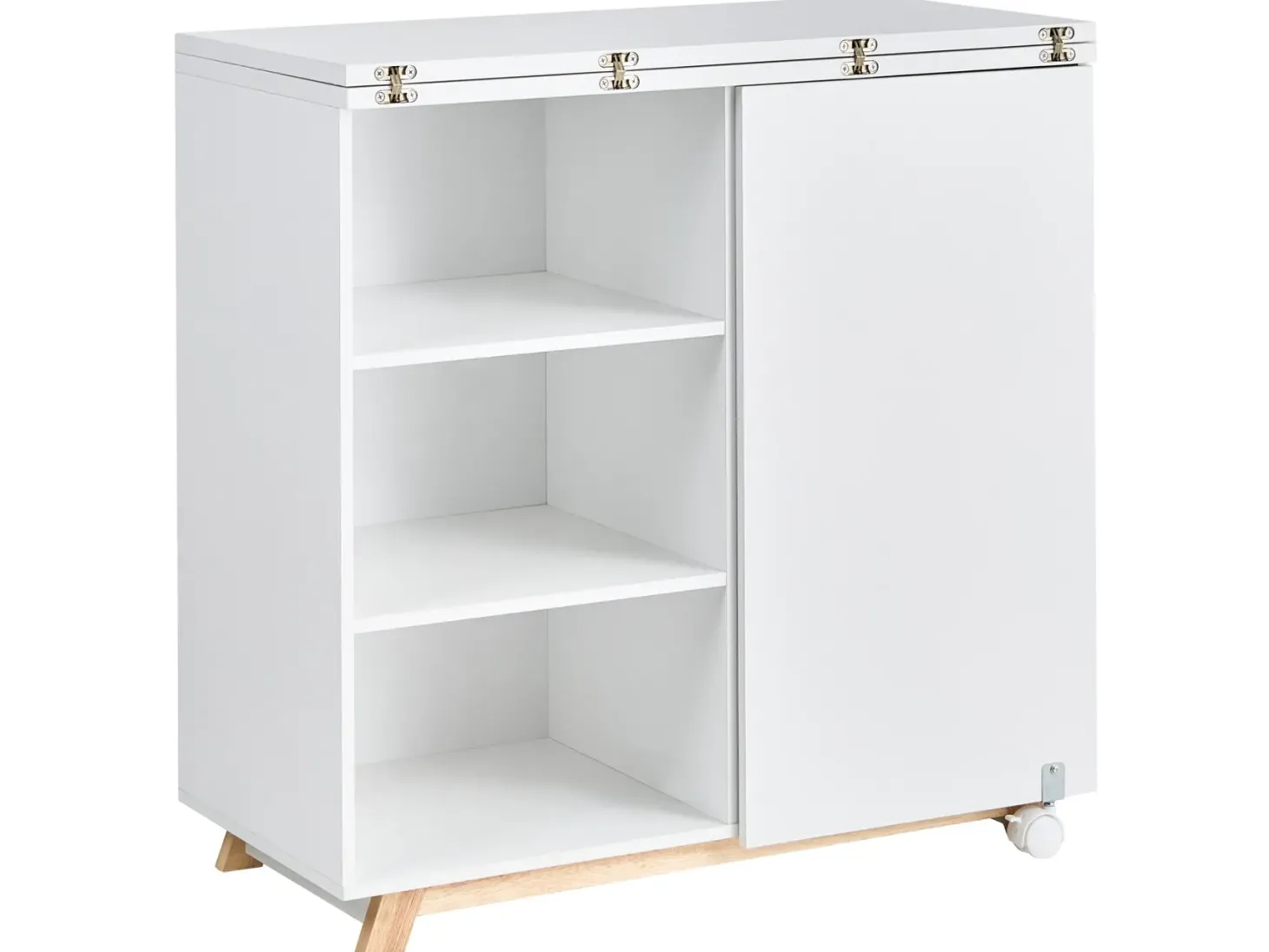 Kommode med skrivebordsfunktion FLOMOT Hvid 80 cm 40/80 cm Foldbar