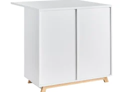 Kommode med skrivebordsfunktion FLOMOT Hvid 80 cm 40/80 cm Foldbar