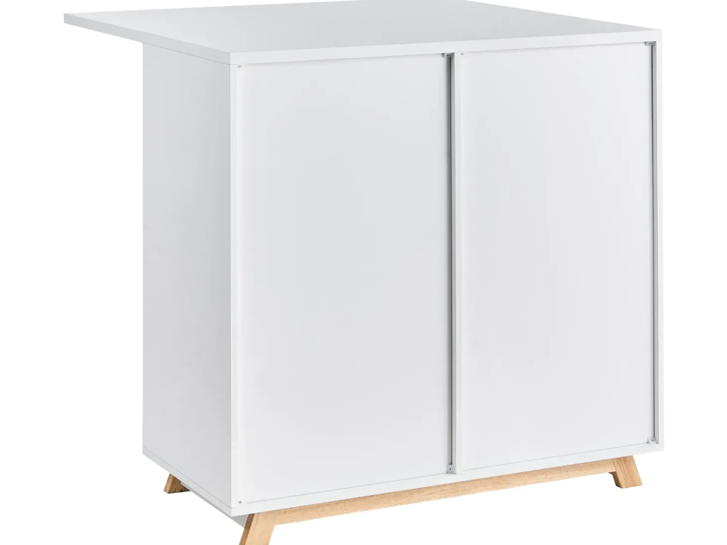 Kommode med skrivebordsfunktion FLOMOT Hvid 80 cm 40/80 cm Foldbar