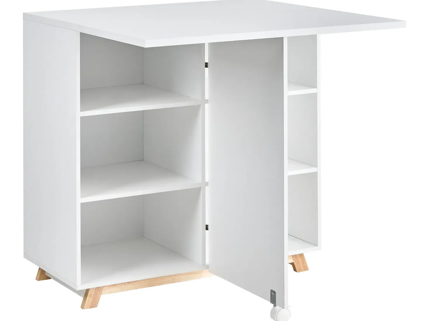 Kommode med skrivebordsfunktion FLOMOT Hvid 80 cm 40/80 cm Foldbar