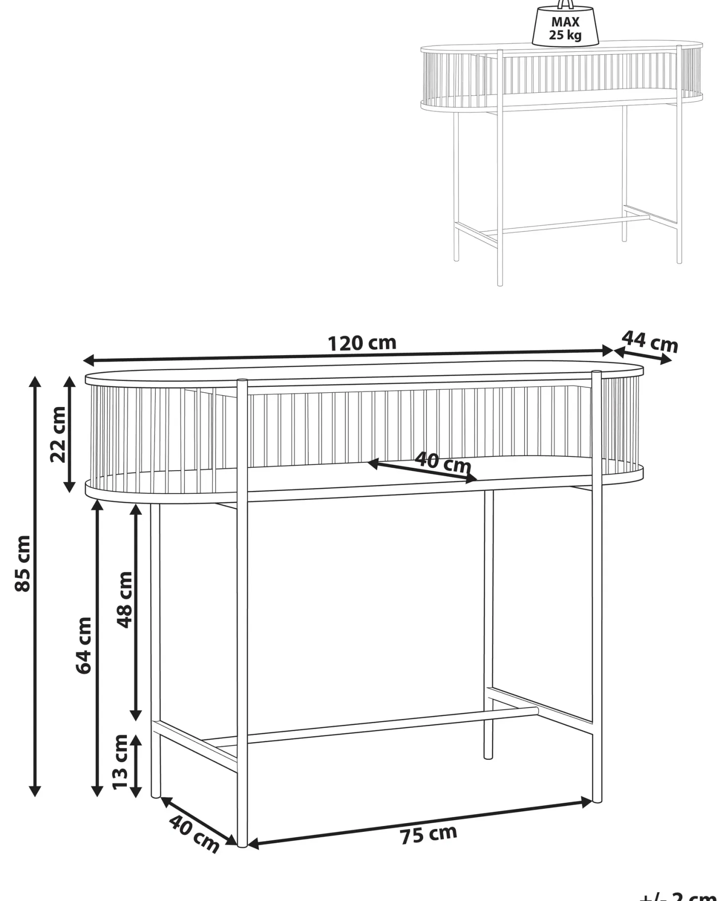 Konsolbord BIRSON Sort