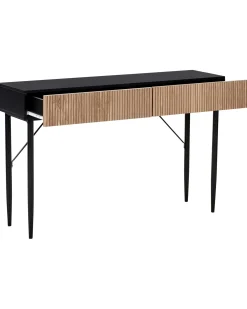 Konsolbord BLYTHE Naturlig ask Sort