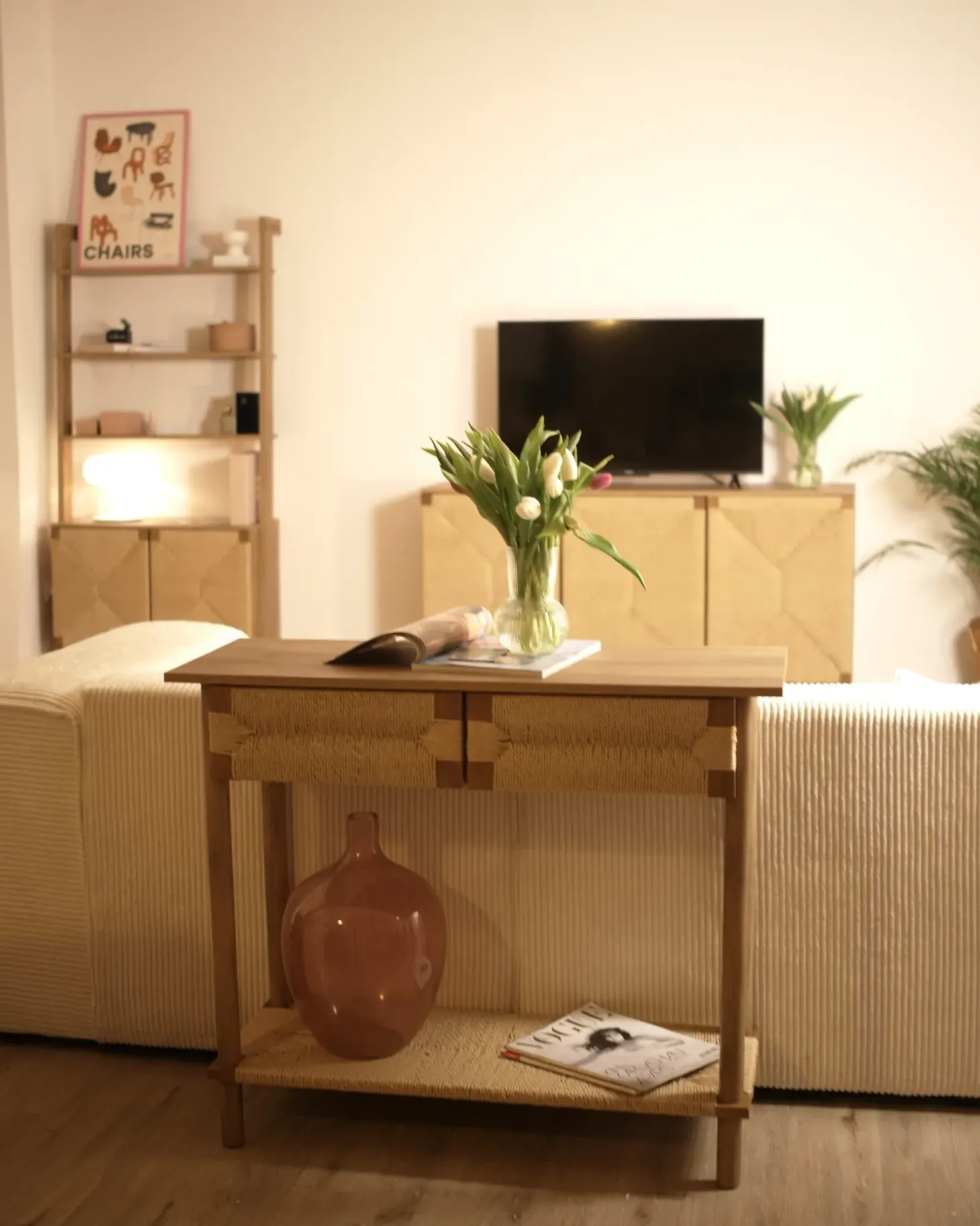 Konsolbord BONDI Lysebrun