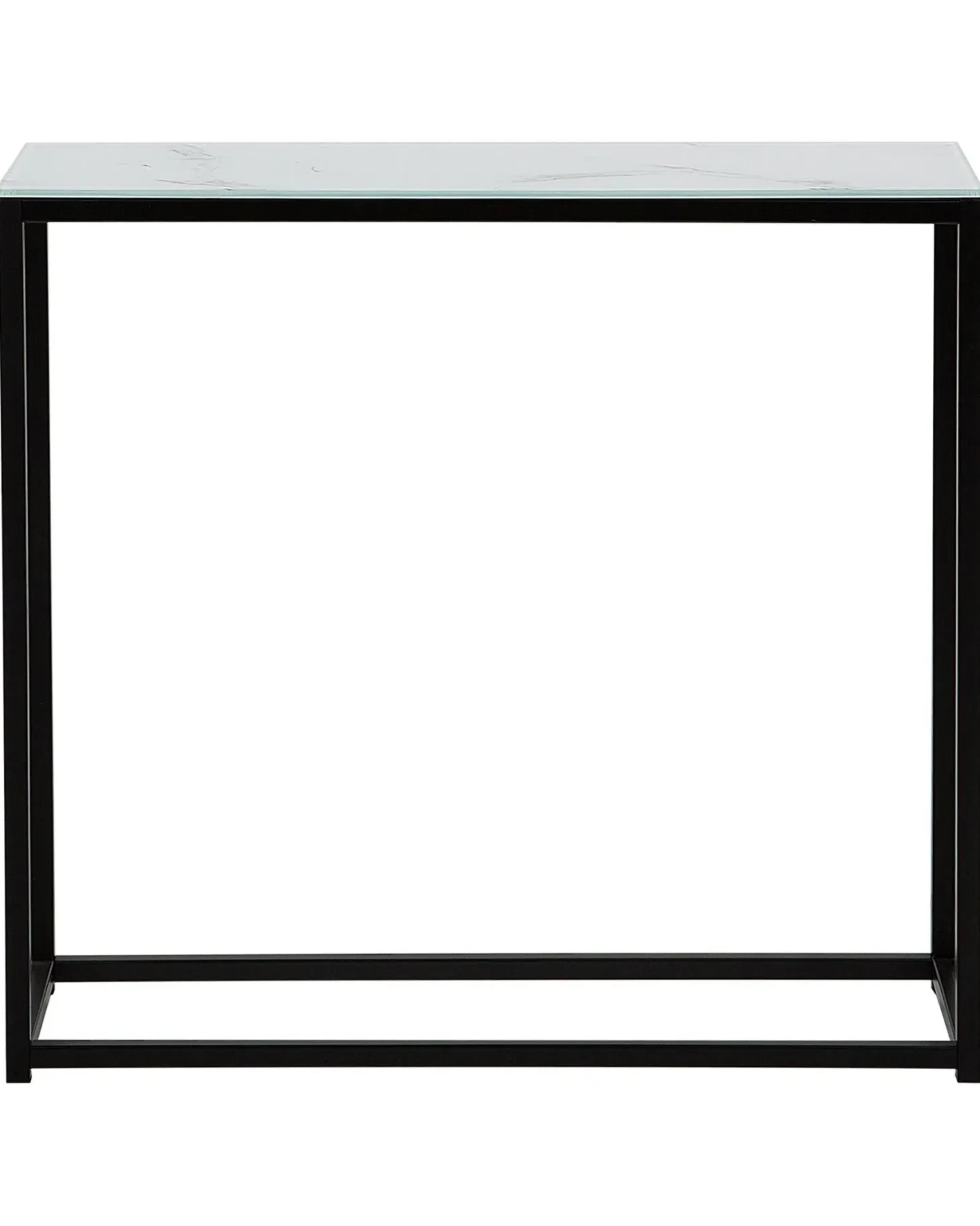 Konsolbord DELANO Hærdet glas Marmor/sort