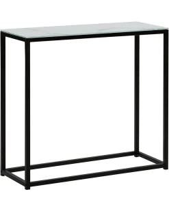 Konsolbord DELANO Hærdet glas Marmor/sort