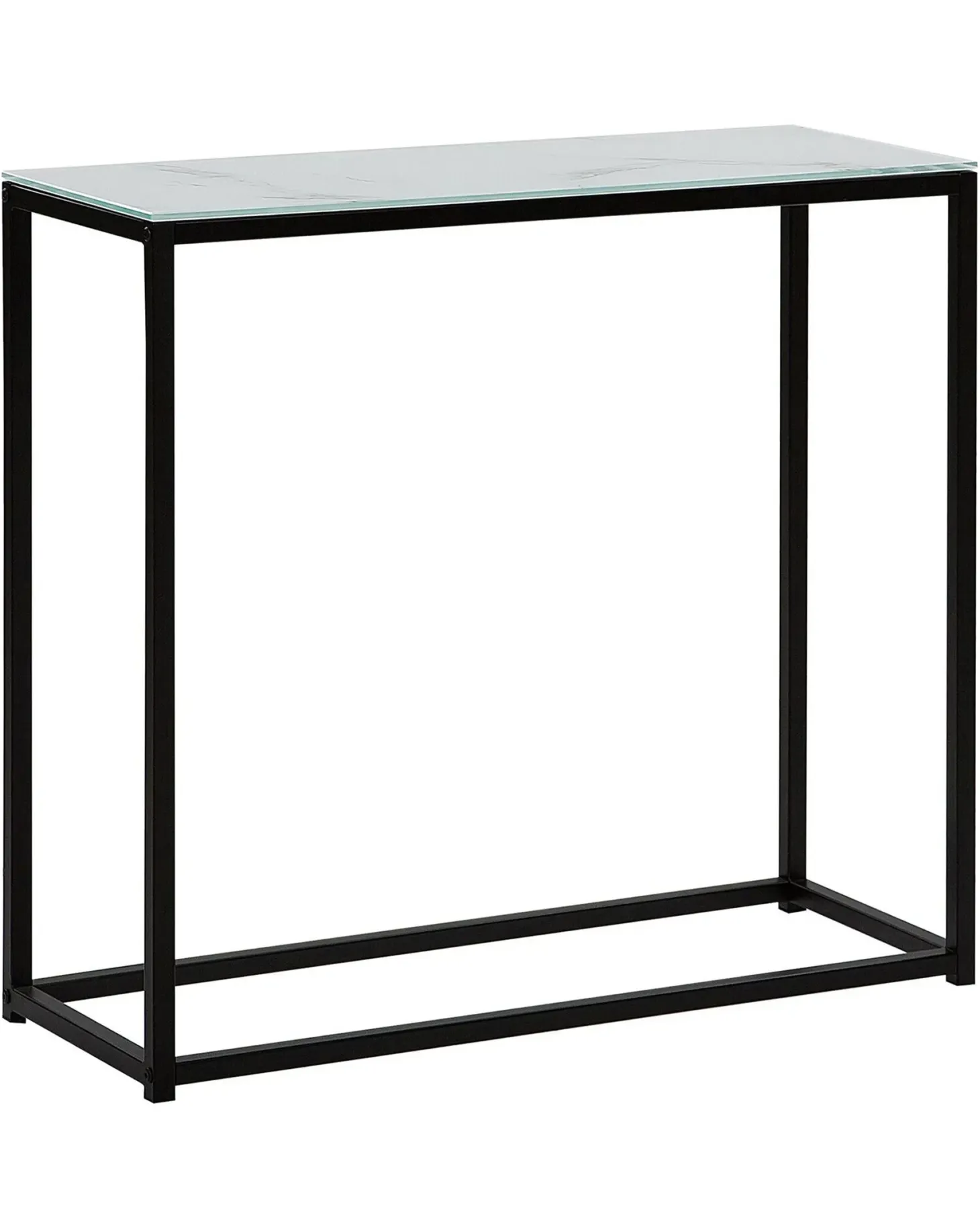 Konsolbord DELANO Hærdet glas Marmor/sort