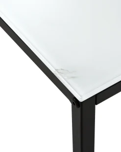 Konsolbord DELANO Hærdet glas Marmor/sort