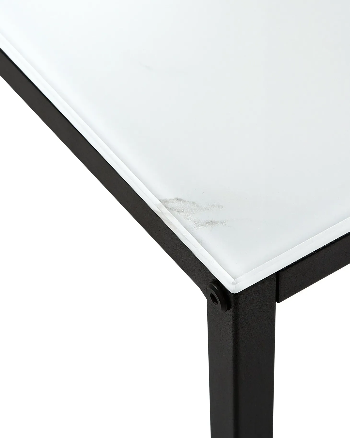 Konsolbord DELANO Hærdet glas Marmor/sort
