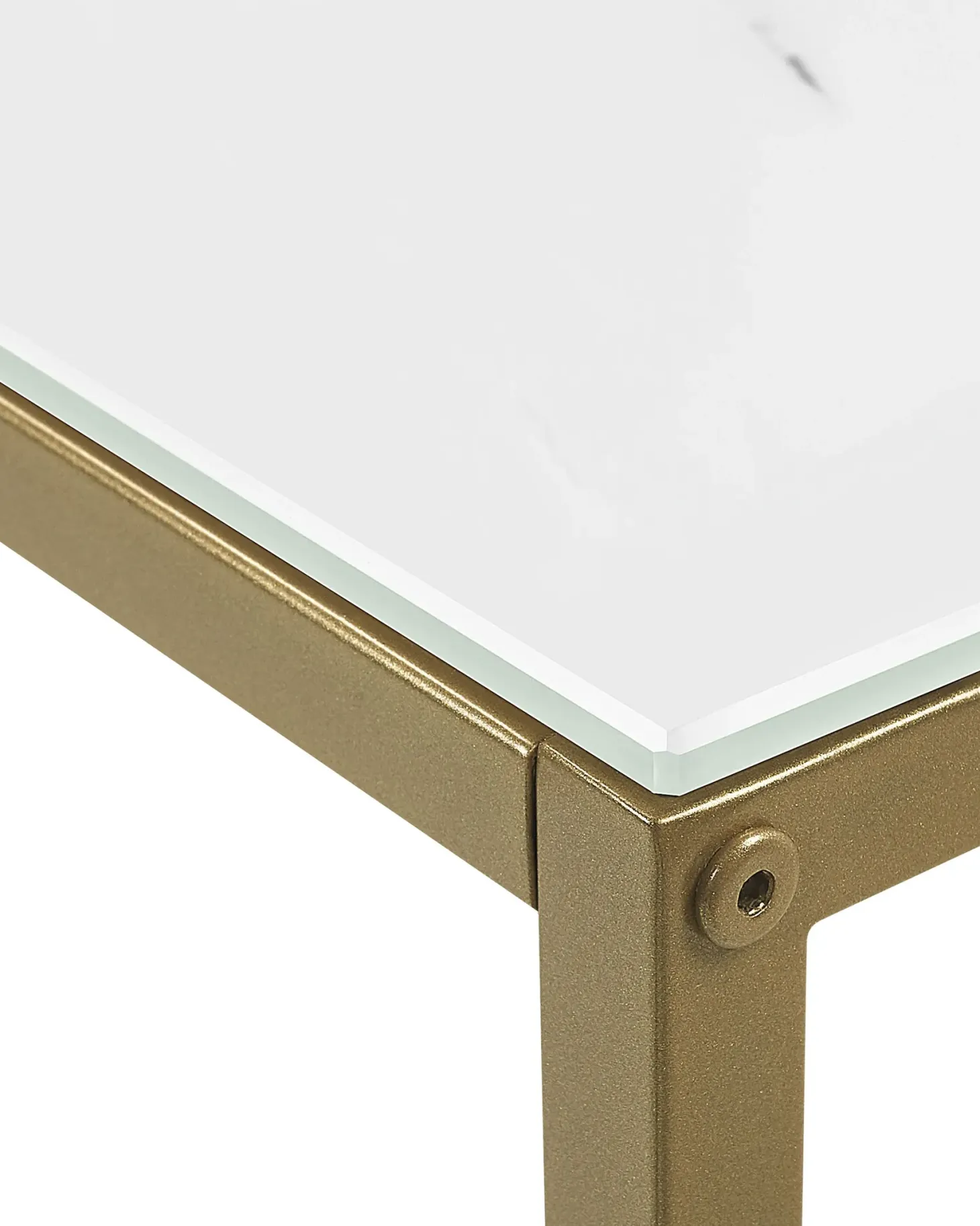 Konsolbord DELANO Hærdet glas Marmor/guld