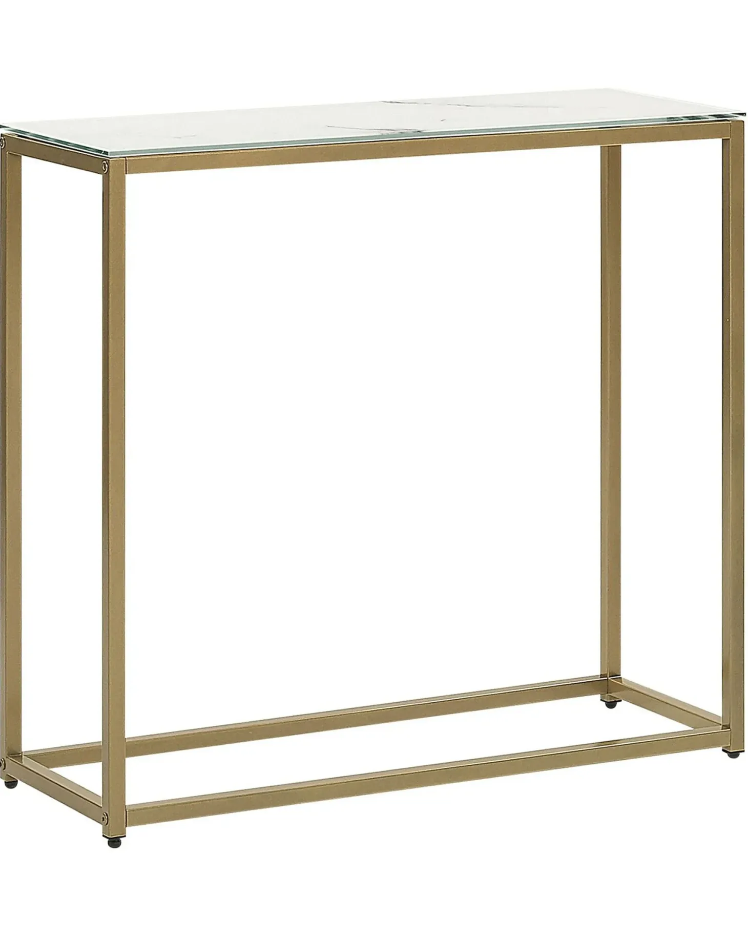 Konsolbord DELANO Hærdet glas Marmor/guld
