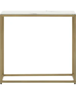 Konsolbord DELANO Hærdet glas Marmor/guld