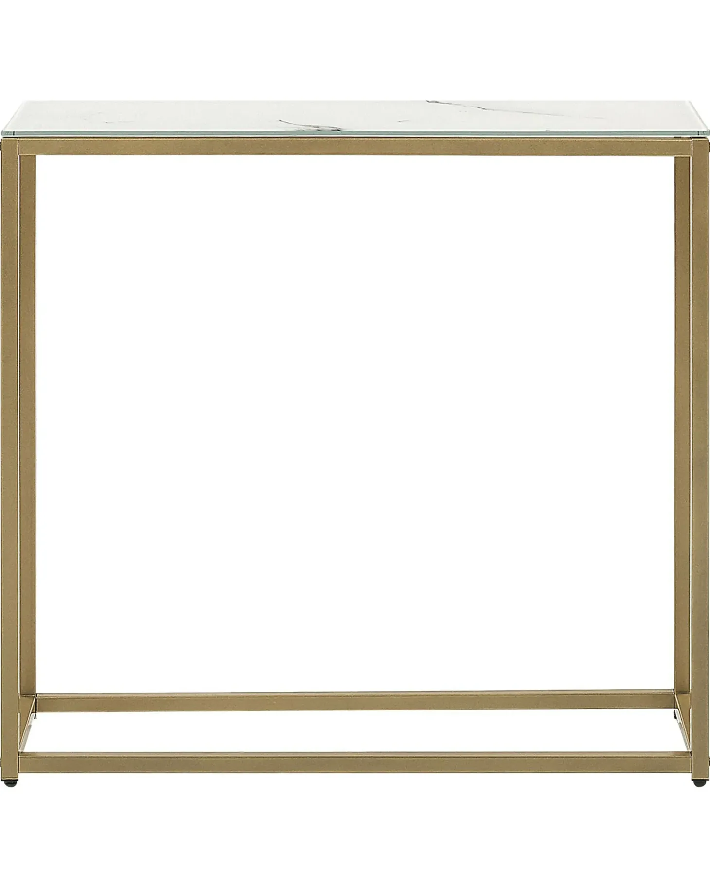 Konsolbord DELANO Hærdet glas Marmor/guld