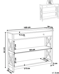 Konsolbord MONTGOMERY Hvid
