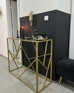 Konsolbord ORLAND Glas Guld