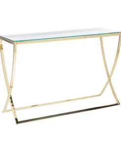 Konsolbord RINGGOLD Hærdet glas Guld