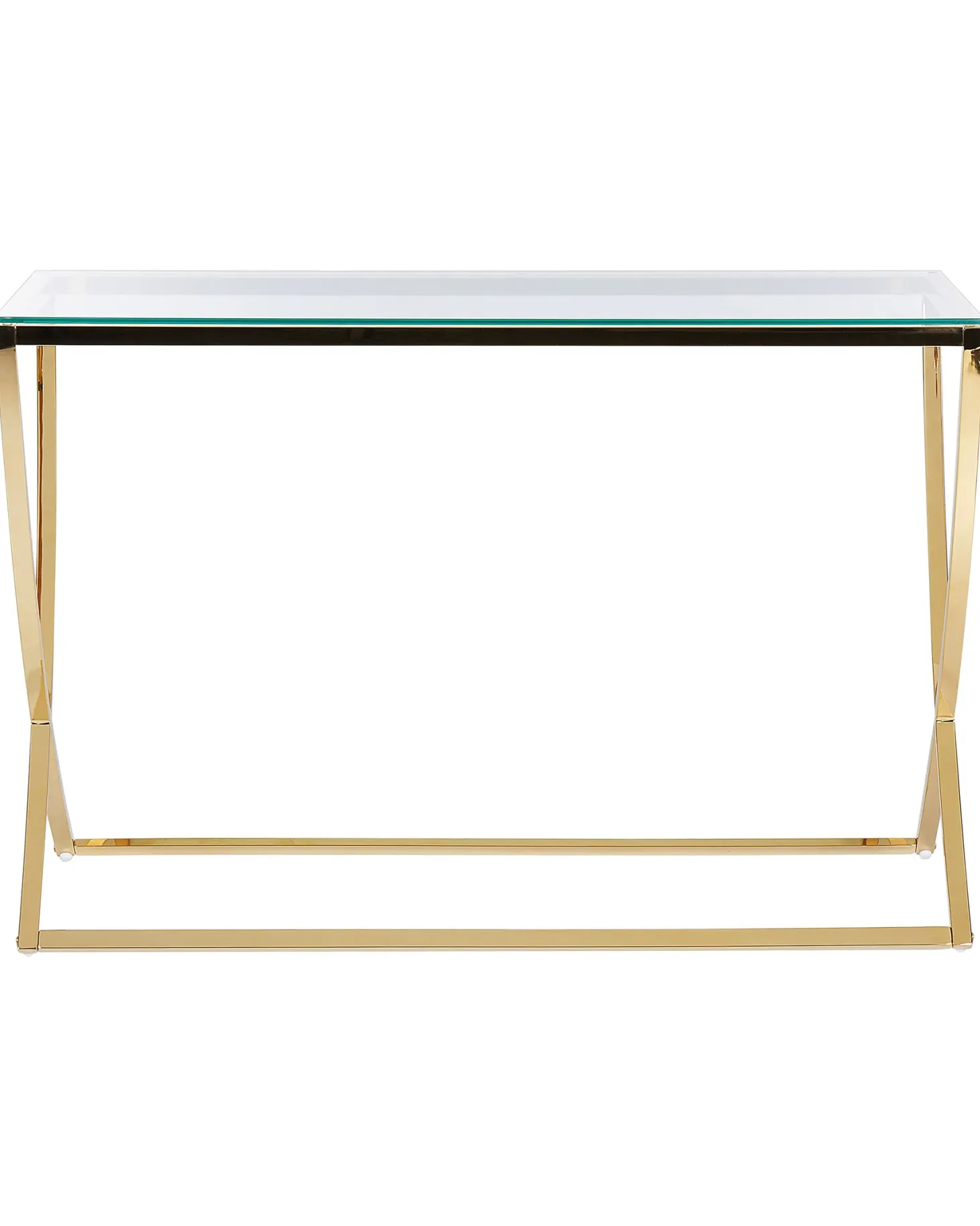 Konsolbord RINGGOLD Hærdet glas Guld