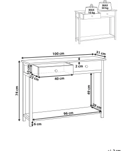 Konsolbord SALTON Sassafras træ Brun