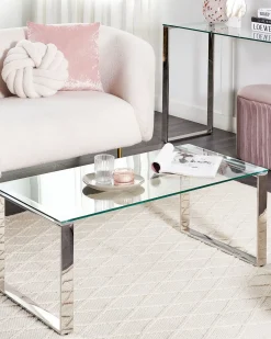Konsolbord TILON Hærdet glas Sølv