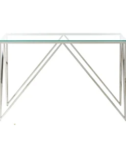 Konsolbord WESO Hærdet glas Sølv