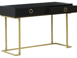 Konsolbord WESTPORT Sort/guld 115 cm 50 cm med skuffer