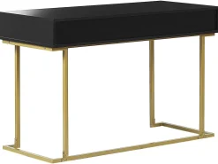 Konsolbord WESTPORT Sort/guld 115 cm 50 cm med skuffer