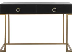 Konsolbord WESTPORT Sort/guld 115 cm 50 cm med skuffer