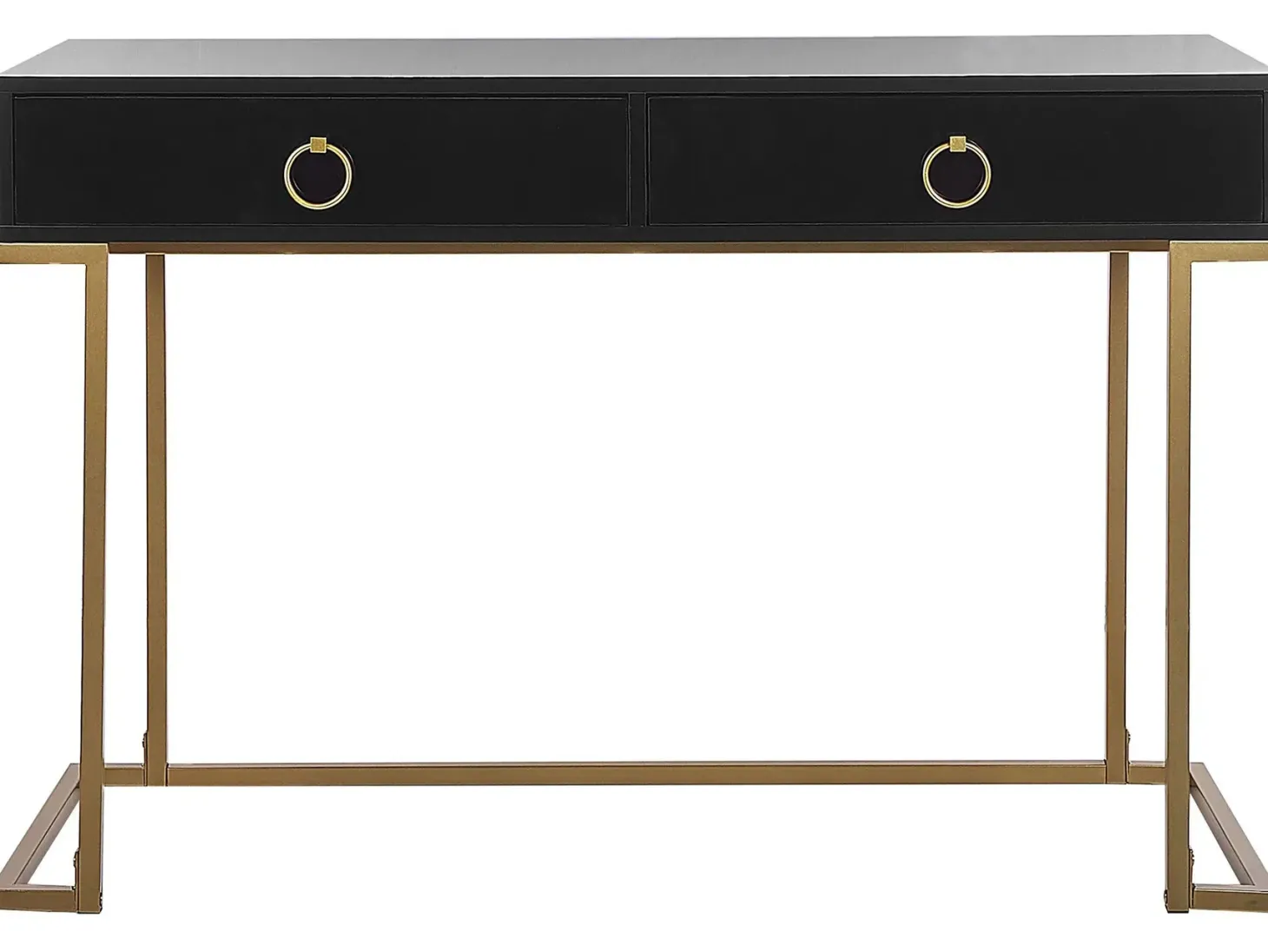 Konsolbord WESTPORT Sort/guld 115 cm 50 cm med skuffer
