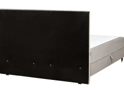 Kontinentalseng med opbevaring DAME Velour Brungrå 180 x 200 cm