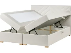 Kontinentalseng med opbevaring ESQUIRE Cremehvid 180 x 200 cm