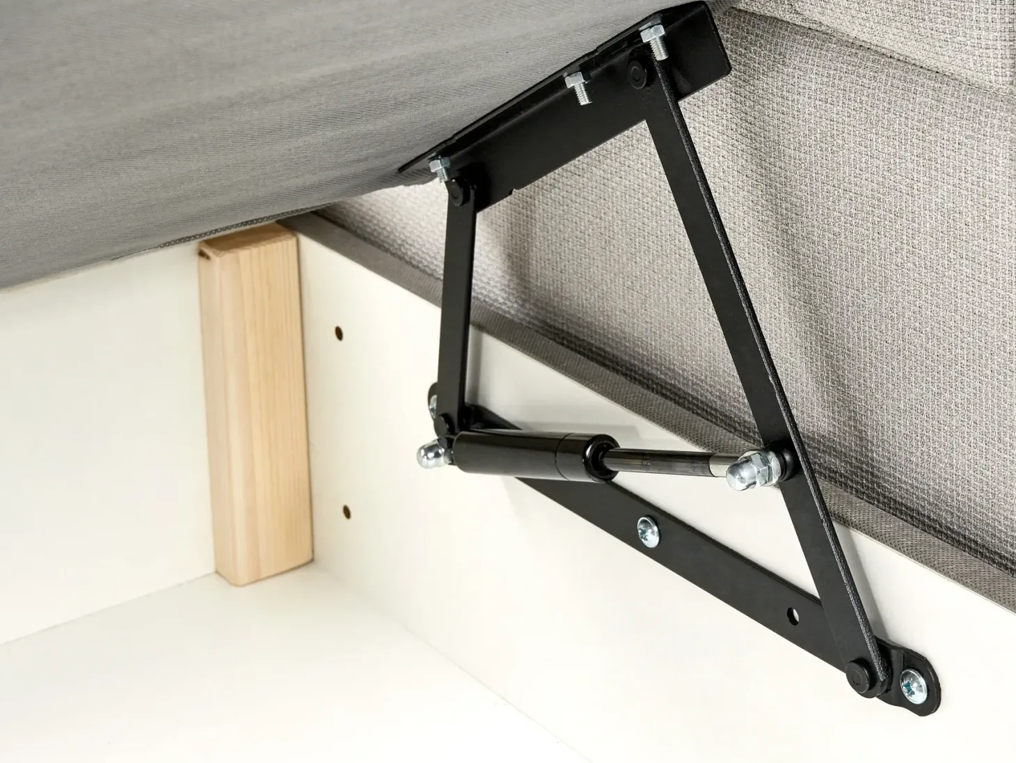 Kontinentalseng med opbevaring ESQUIRE Cremehvid 180 x 200 cm