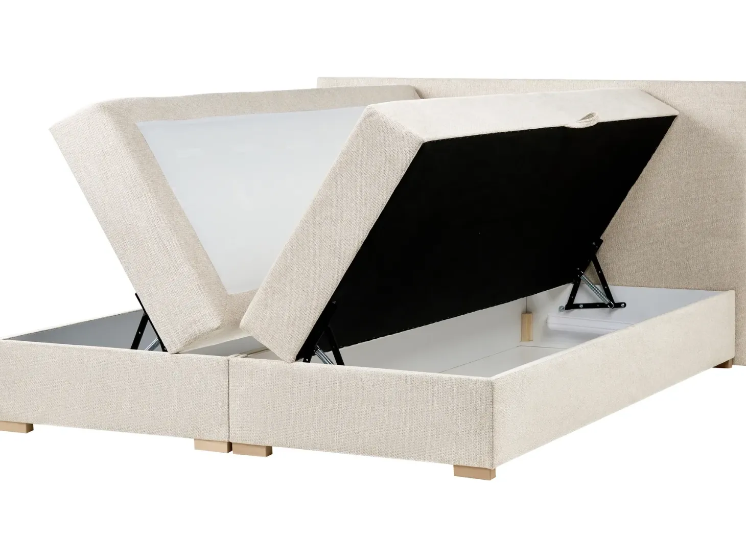 Kontinentalseng med opbevaring MAJOR Lys Beige 180 x 200 cm