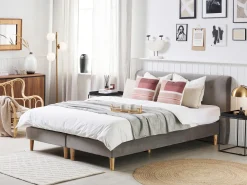 Kontinentalseng Velour MARQUISE 180 x 200 cm Grå