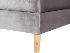 Kontinentalseng Velour MARQUISE 180 x 200 cm Grå