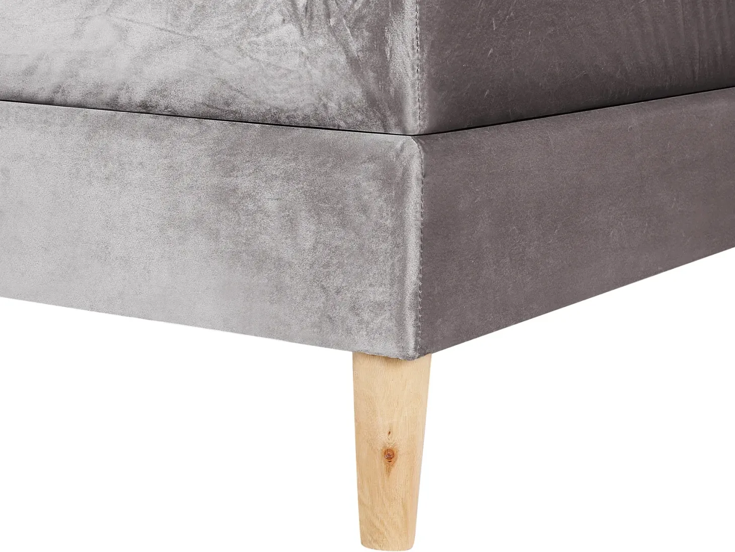 Kontinentalseng Velour MARQUISE 180 x 200 cm Grå