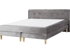 Kontinentalseng Velour MARQUISE 180 x 200 cm Grå