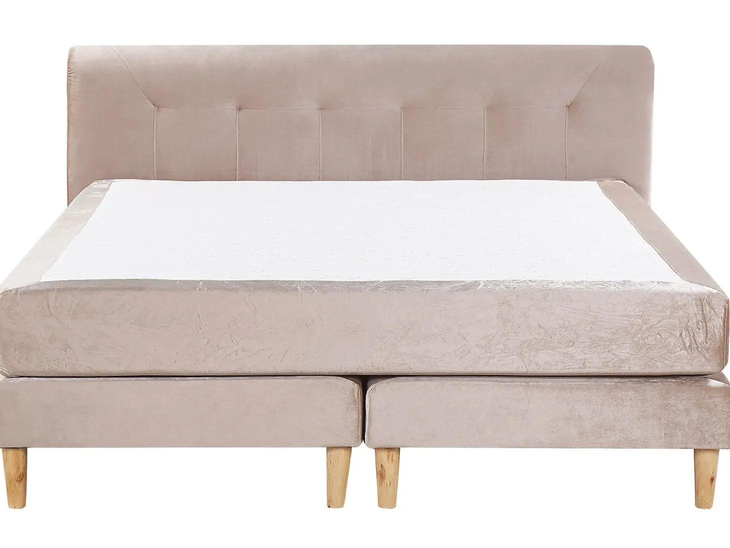 Kontinentalseng Velour MARQUISE 180 x 200 cm Beige