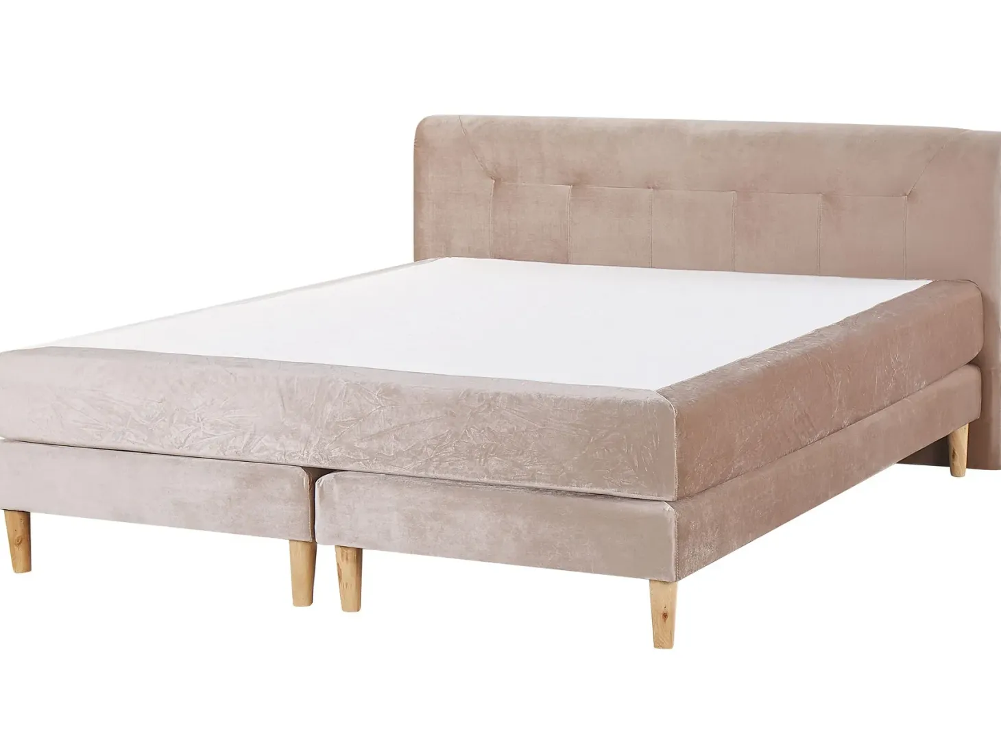 Kontinentalseng Velour MARQUISE 180 x 200 cm Beige