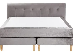 Kontinentalseng Velour MARQUISE 160 x 200 cm Grå