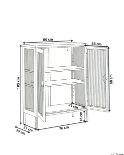 Kontorskab GLEORA Metal Lys Beige