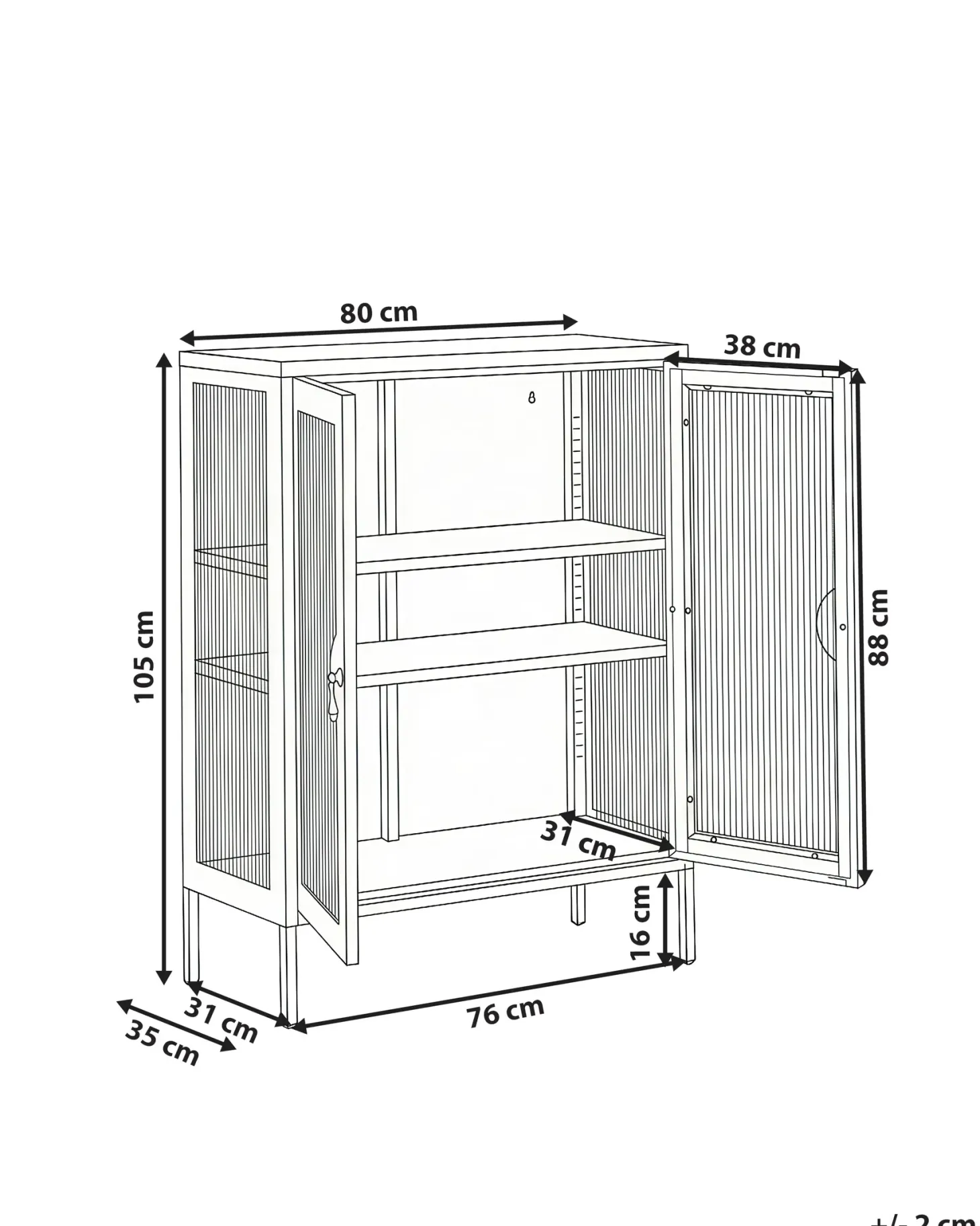 Kontorskab GLEORA Metal Lys Beige