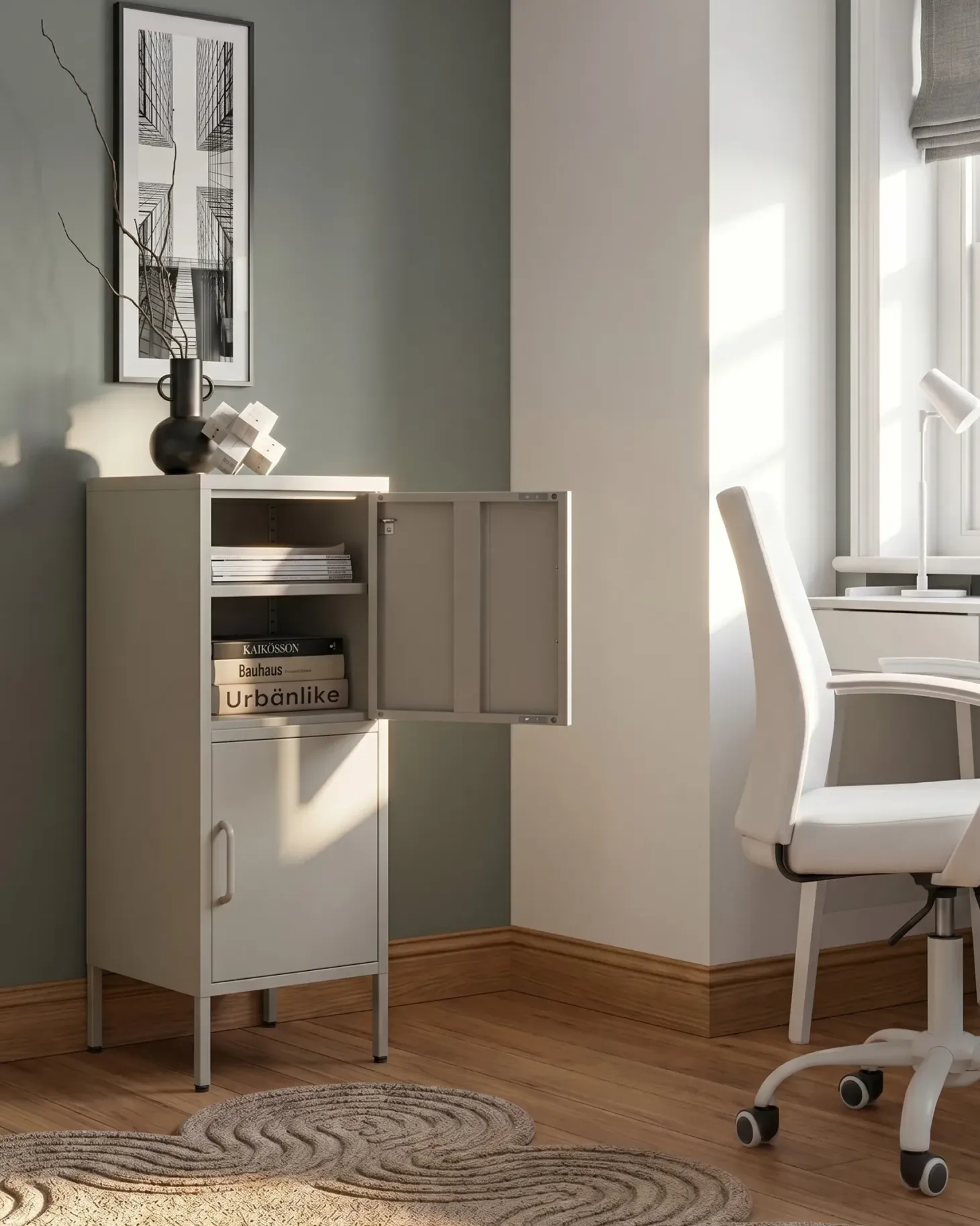 Kontorskab HURON Metal Lys Beige