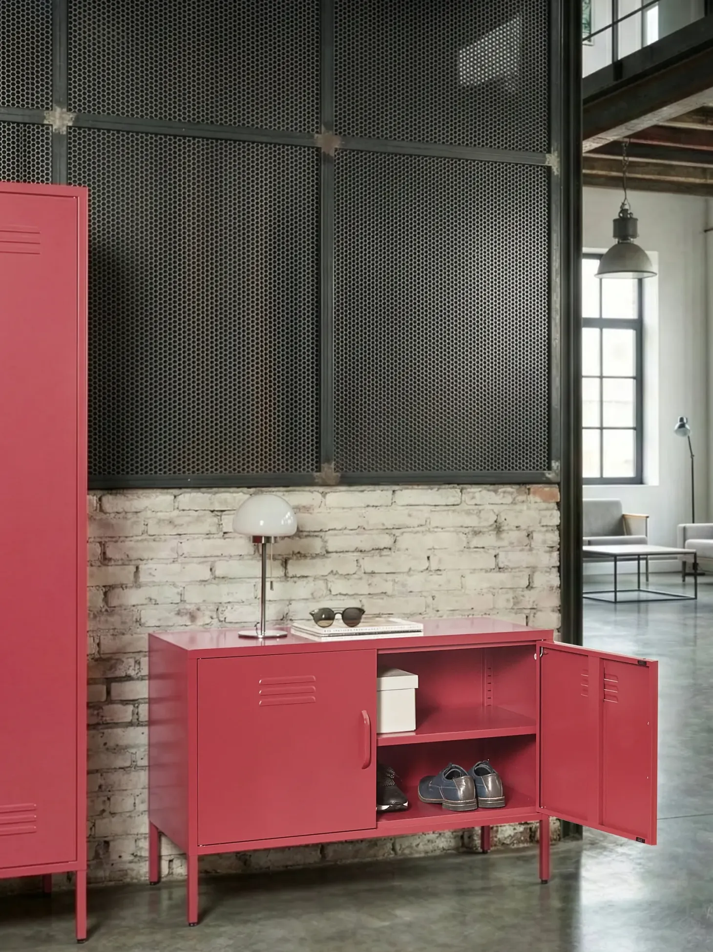 Kontorskab URIA Metal Rød