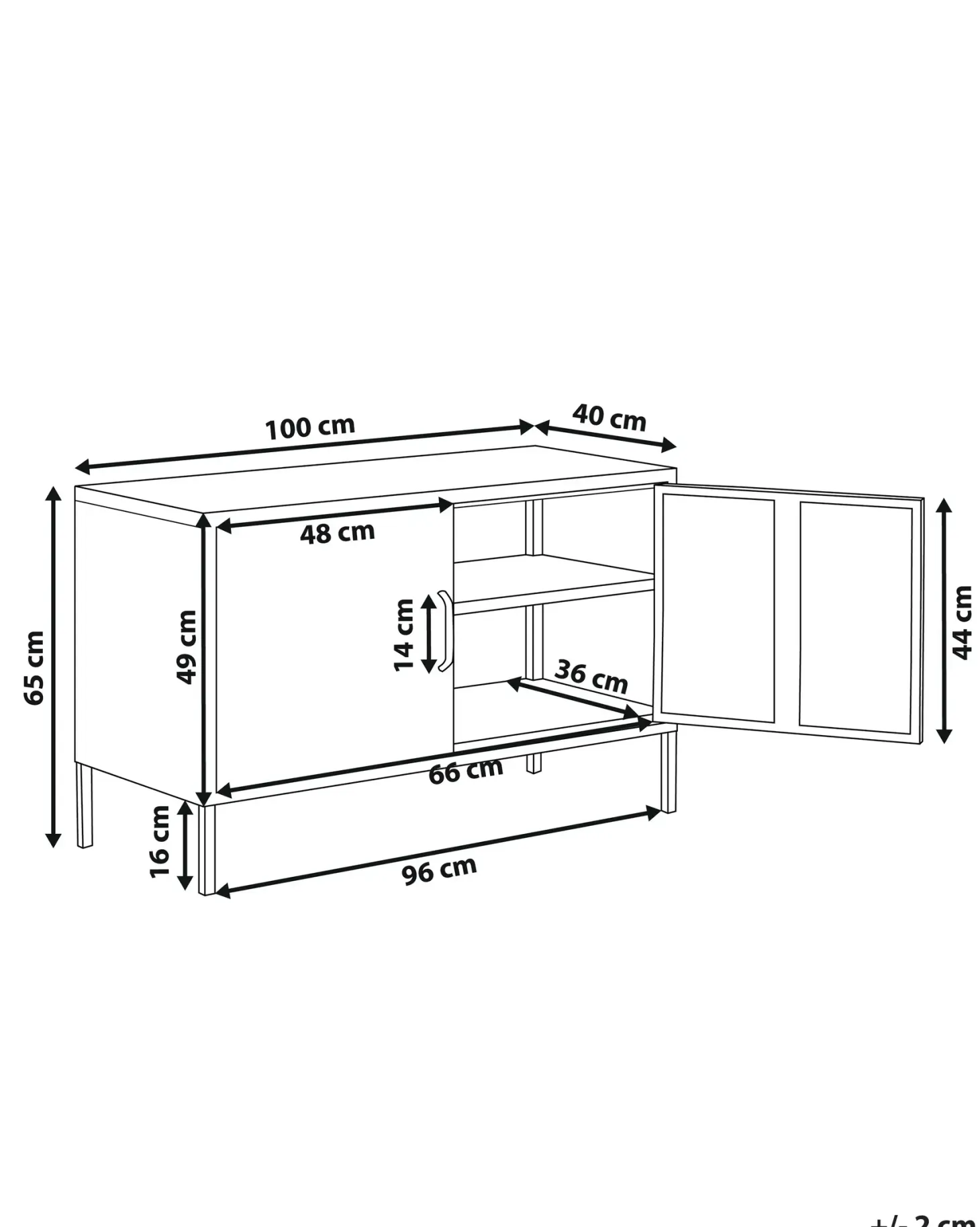Kontorskab URIA Metal Sort